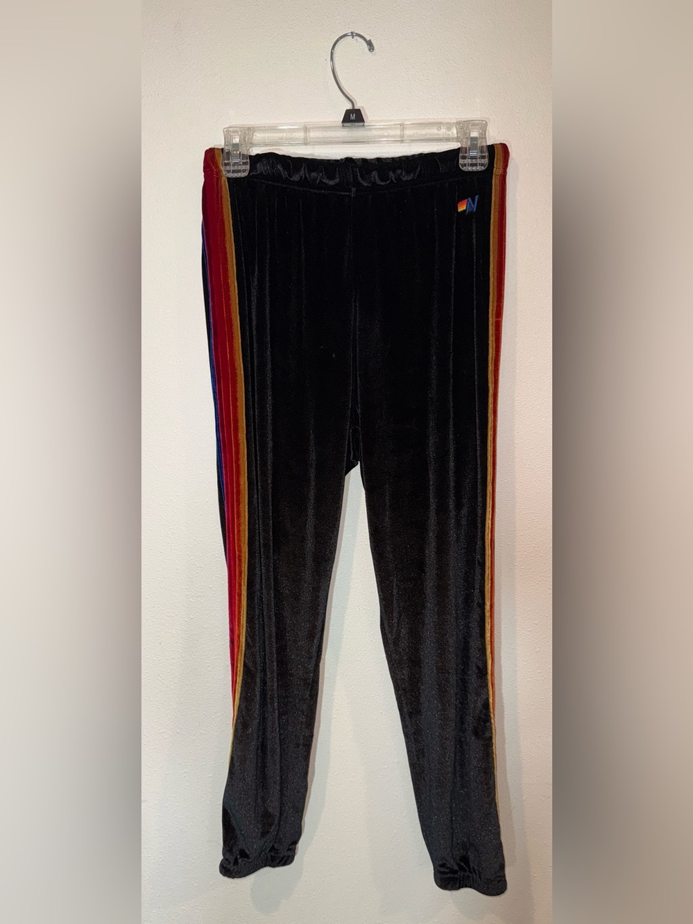 AVIATOR NATION Classic Velvet Sweatsuit Matching Set in Black Size Medium - Picture 7 of 14